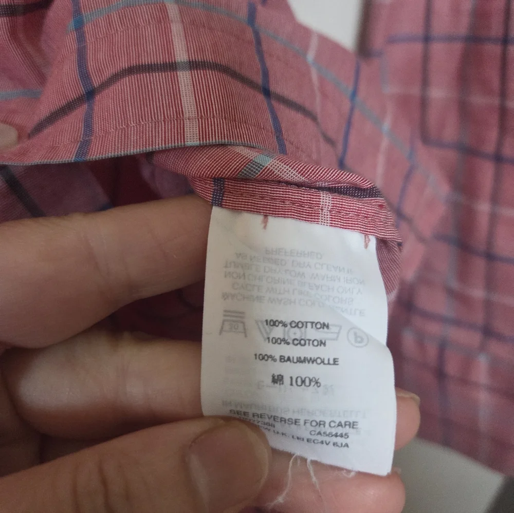 J. Crew Men's Pink Checkered Button Down Shirt Ludlow XS Cotton Preppy